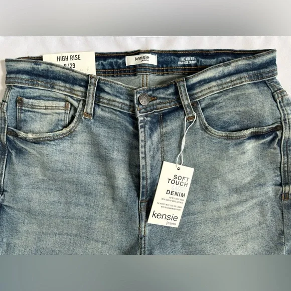 Kensie Womens “The Violet” High Rise Skinny Jean in Vintage Light Wash Sz 8 - Picture 3 of 9